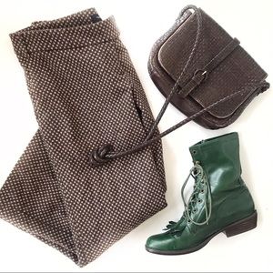 French Connection Brown Wool Capri Pant Sz S ✨